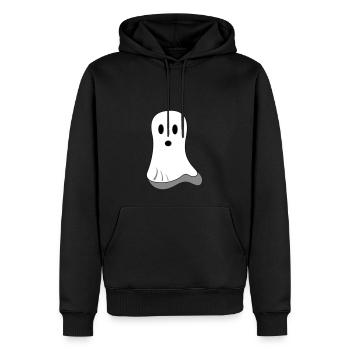 Fantôme Halloween - Sweat à capuche Premium bio Homme - noir - Devant - Nico (187cm)