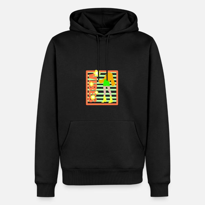 Bonnes ondes positives - Sweat à capuche Premium bio Homme - noir