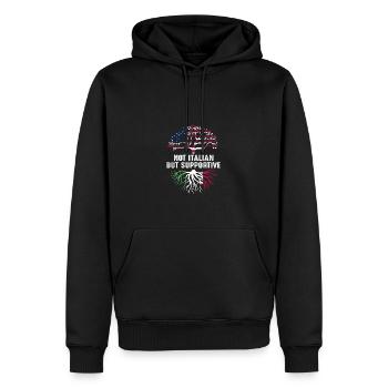 Drapeau des États-Unis d’Amérique vintage non italien en détresse, ab - Sweat à capuche Premium bio Homme - noir - Devant - Nico (187cm)