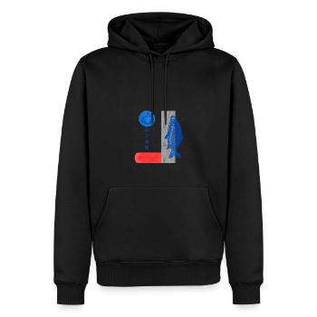 Kafka On the Shore - Men’s Premium Organic Hoodie - black - Front - Nico (187cm)