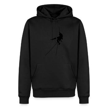 Escalade # 3 - Sweat à capuche Premium bio Homme - noir - Devant - Nico (187cm)