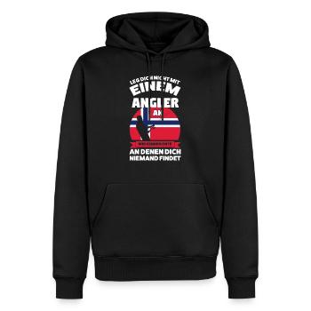 Angler Norwegisch Angeln Norwegen Geschenk - Männer Premium Bio Hoodie - Schwarz - Vorne - Nico (187cm)
