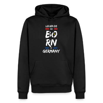 90 s Legends are Born in Germany - Männer Premium Bio Hoodie - Schwarz - Vorne - Nico (187cm)