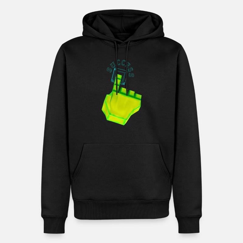 ERFOLG - Männer Premium Bio Hoodie - Schwarz