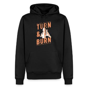 Barrel Racing - Men’s Premium Organic Hoodie - black - Front - Nico (187cm)
