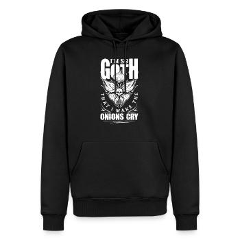 Je suis tellement gothique que je fais pleurer les oignons gothique sombre - Sweat à capuche Premium bio Homme - noir - Devant - Nico (187cm)