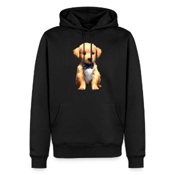 Propriétaires de chiens Golden Retriever chiots chiens - Sweat à capuche Premium bio Homme - noir - Devant - Nico (187cm)