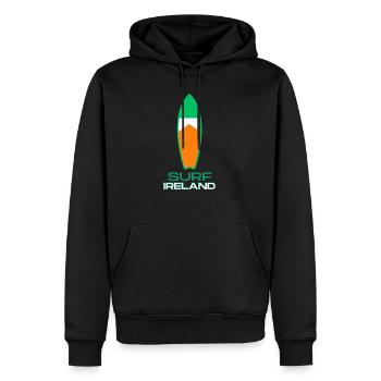 Surf Ireland - Irish Surfboard - Men’s Premium Organic Hoodie - black - Front - Nico (187cm)