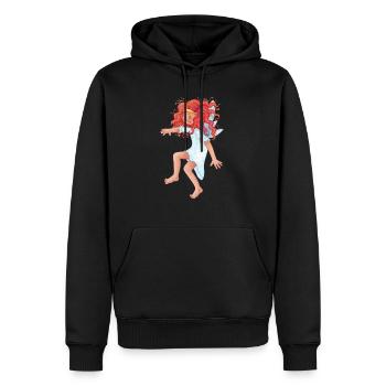 Sort elfique - Sweat à capuche Premium bio Homme - noir - Devant - Nico (187cm)