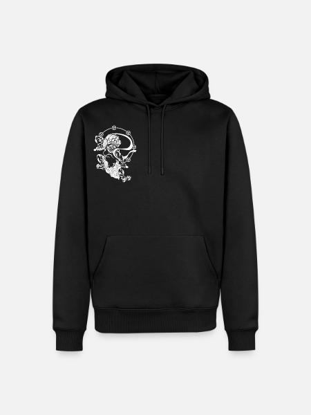 Raijin White - Men’s Premium Organic Hoodie - black