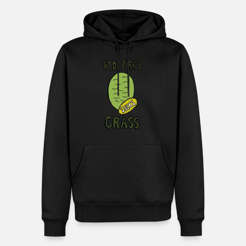 Herbe de Hyde Park SUCE - Sweat à capuche Premium bio Homme - noir