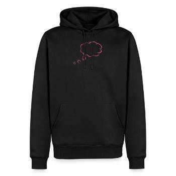 Gedankenblase Blase Gedanken Rosa - Männer Premium Bio Hoodie - Schwarz - Vorne - Nico (187cm)