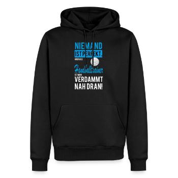 Handballtrainer Handball - Männer Premium Bio Hoodie - Schwarz - Vorne - Nico (187cm)