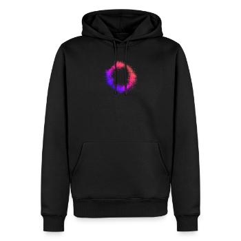 Bunte Licht-Wolle - Männer Premium Bio Hoodie - Schwarz - Vorne - Nico (187cm)