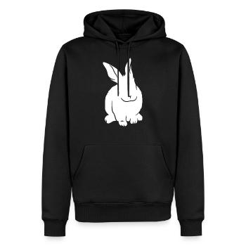 Rabbit - Men’s Premium Organic Hoodie - black - Front - Nico (187cm)