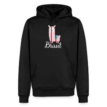 Braut Lama JGA Junggesellin Geschenk - Männer Premium Bio Hoodie - Schwarz - Vorne - Nico (187cm)