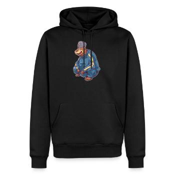 Bear makes the Russian stool gift for a - Men’s Premium Organic Hoodie - black - Front - Nico (187cm)