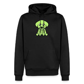 Niedliches Hund Motiv - Männer Premium Bio Hoodie - Schwarz - Vorne - Nico (187cm)