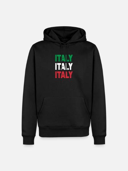 Italy / Gift / Gift Idea - Men’s Premium Organic Hoodie - black