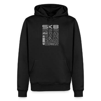SK8 Schlittschuh - Männer Premium Bio Hoodie - Schwarz - Vorne - Nico (187cm)