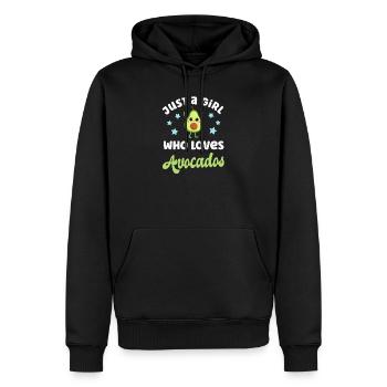 Avocado - Männer Premium Bio Hoodie - Schwarz - Vorne - Nico (187cm)