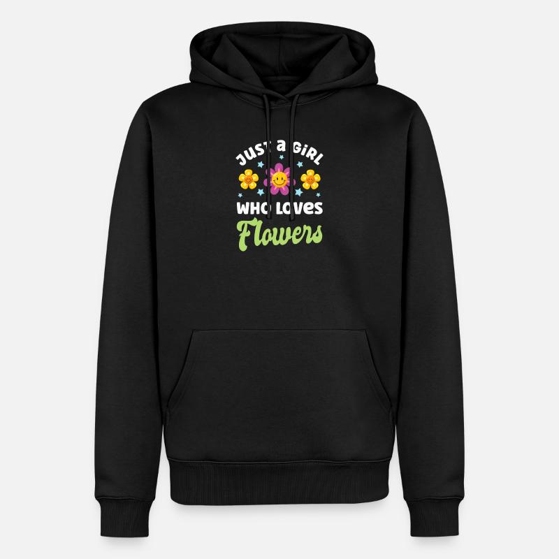 Fleurs Fleurs - Sweat à capuche Premium bio Homme - noir