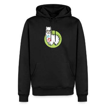alpaca xmas balls christmas lama symbol Alpaka - Männer Premium Bio Hoodie - Schwarz - Vorne - Nico (187cm)