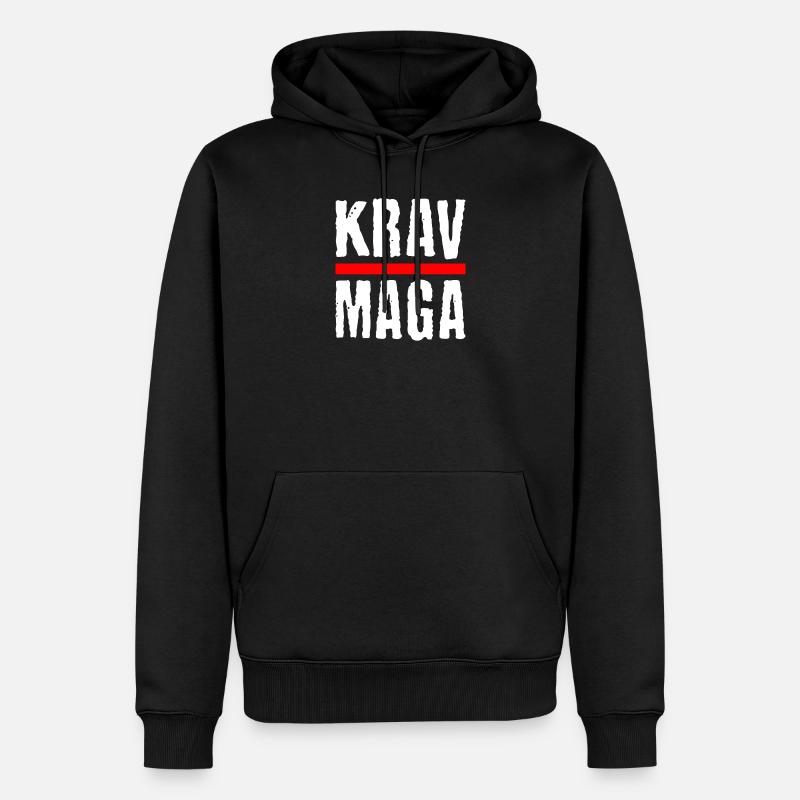 Cool Krav Maga Design - Autodéfense - Sweat à capuche Premium bio Homme - noir