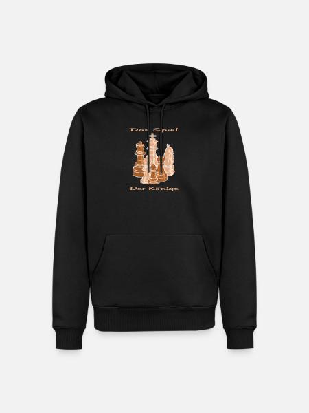 Schach figuren - Männer Premium Bio Hoodie - Schwarz