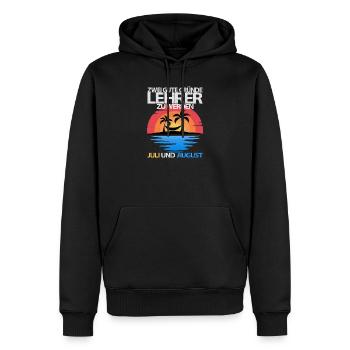 Zwei gute Gründe Lehrer zu werden Juli und August - Männer Premium Bio Hoodie - Schwarz - Vorne - Nico (187cm)