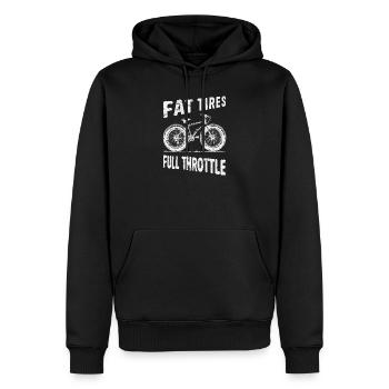 Fat Bike , Fatbike, Dicke Reifen, Vollgas Design - Männer Premium Bio Hoodie - Schwarz - Vorne - Nico (187cm)