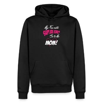 My Favorite Superhero Calls Me Mom - Männer Premium Bio Hoodie - Schwarz - Vorne - Nico (187cm)
