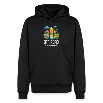 Ultra Running - Hors route - Sweat à capuche Premium bio Homme - noir - Devant - Nico (187cm)