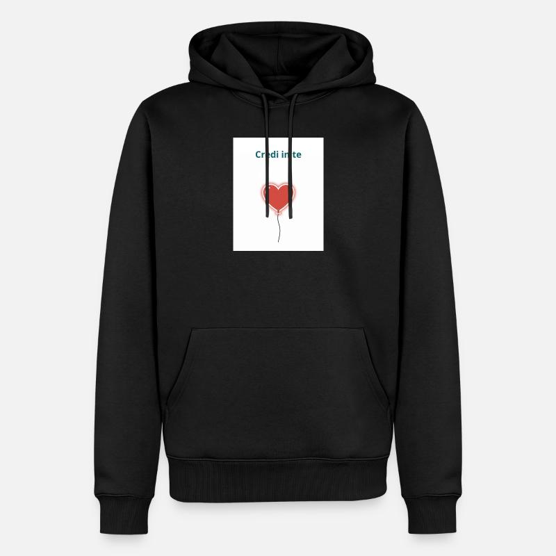Glaube an dich selbst - Männer Premium Bio Hoodie - Schwarz