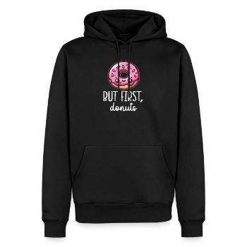 Kawaii Donut Erste Donuts - Männer Premium Bio Hoodie - Schwarz - Vorne - Nico (187cm)