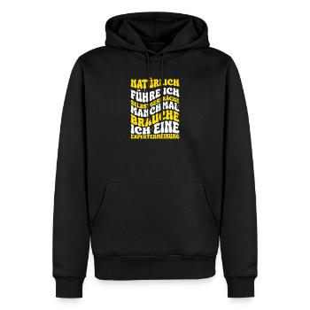 Opinion d’expert je-sais-tout - Sweat à capuche Premium bio Homme - noir - Devant - Nico (187cm)