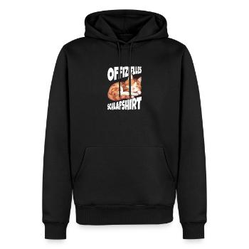 Chemise de nuit officielle chat - Sweat à capuche Premium bio Homme - noir - Devant - Nico (187cm)