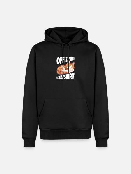 Offizielles Schlafshirt Katze - Männer Premium Bio Hoodie - Schwarz