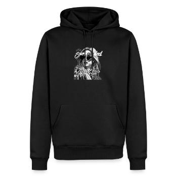 Ich Umgeben von Graffiti Schwarzweiß - Männer Premium Bio Hoodie - Schwarz - Vorne - Nico (187cm)