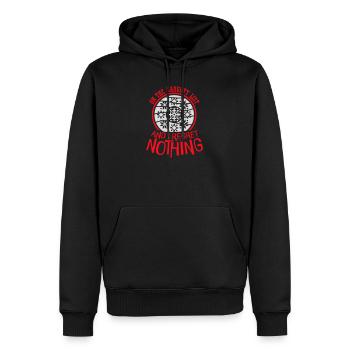 Sur la liste des vilains et ne regrette rien XMas Spruch - Sweat à capuche Premium bio Homme - noir - Devant - Nico (187cm)