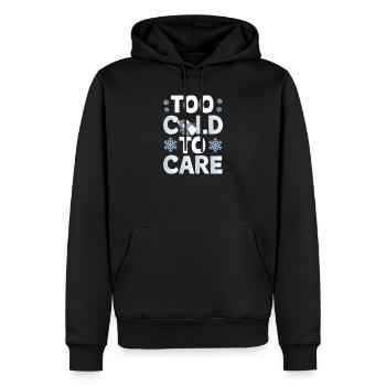 Trop froid pour s’occuper du pingouin - Sweat à capuche Premium bio Homme - noir - Devant - Nico (187cm)