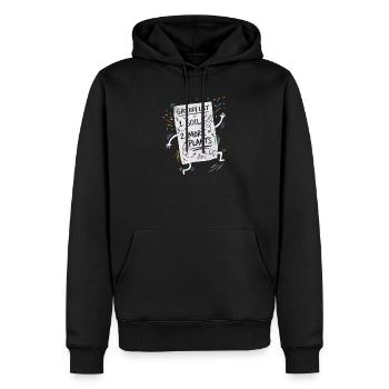 Pflanzen Einkaufsliste - Männer Premium Bio Hoodie - Schwarz - Vorne - Nico (187cm)