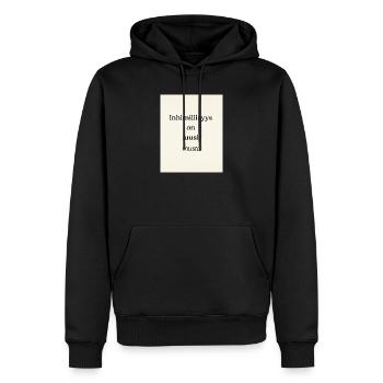 Le nouveau noir de l’humanité - Sweat à capuche Premium bio Homme - noir - Devant - Nico (187cm)