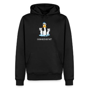 Je ne suis pas gentil aujourd’hui – Canard drôle - Sweat à capuche Premium bio Homme - noir - Devant - Nico (187cm)