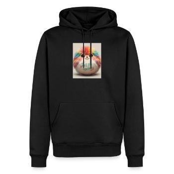 Ressentez la peluche printanière - Sweat à capuche Premium bio Homme - noir - Devant - Nico (187cm)