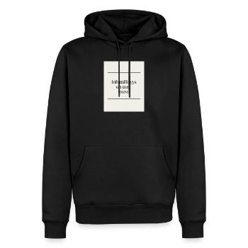 Inhimillisys ist das neue Schwarz - Männer Premium Bio Hoodie - Schwarz - Vorne - Nico (187cm)