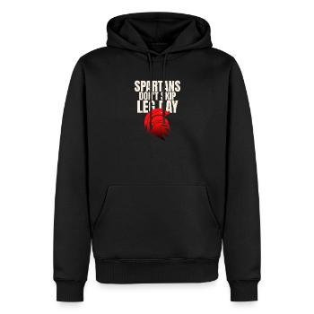 Überspring es nicht - Männer Premium Bio Hoodie - Schwarz - Vorne - Nico (187cm)