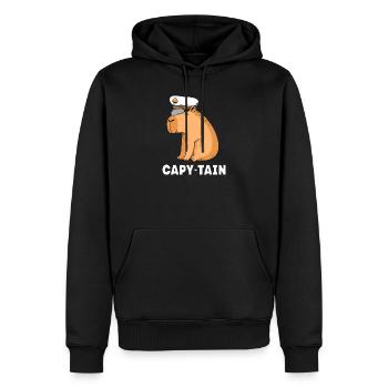 Capybara Capibara - Männer Premium Bio Hoodie - Schwarz - Vorne - Nico (187cm)