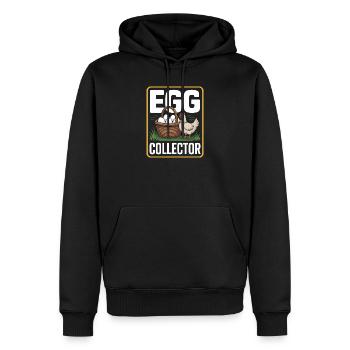 Eggs Collector Hühnerhalter Huhn - Männer Premium Bio Hoodie - Schwarz - Vorne - Nico (187cm)