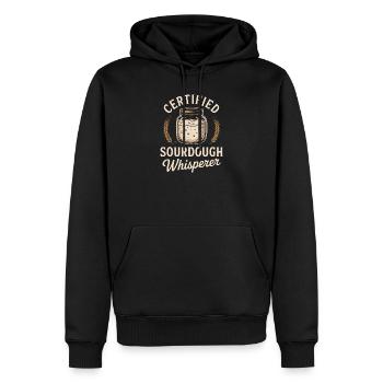 Certified Sourdough Whisperer - Men’s Premium Organic Hoodie - black - Front - Nico (187cm)